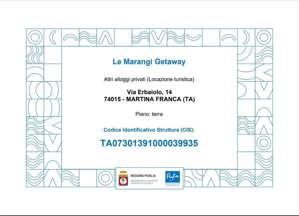 Le Marangi Getaway Suite 马丁纳弗兰卡 外观 照片